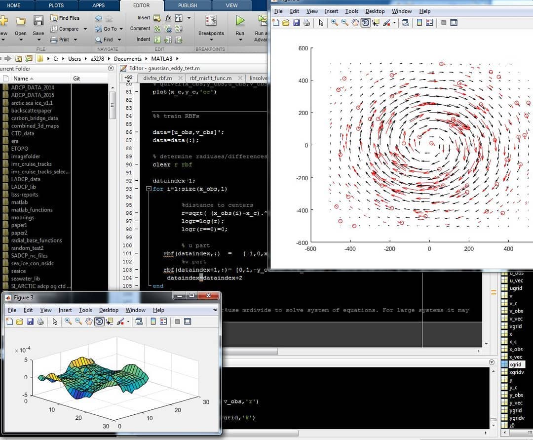 Finally got the divergence free radial basis function vector field