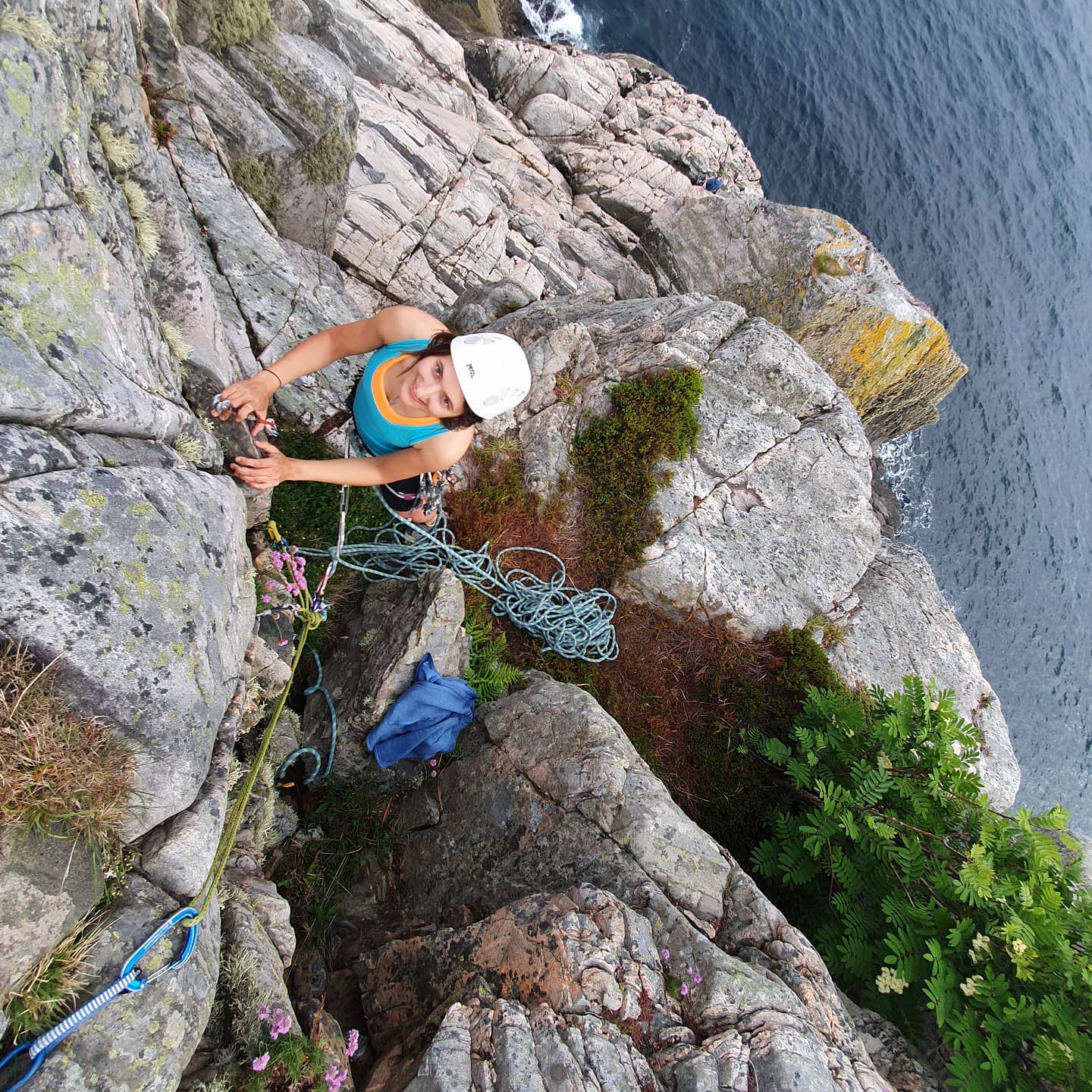 So proud of @eershova for her first trad climbing leads!
