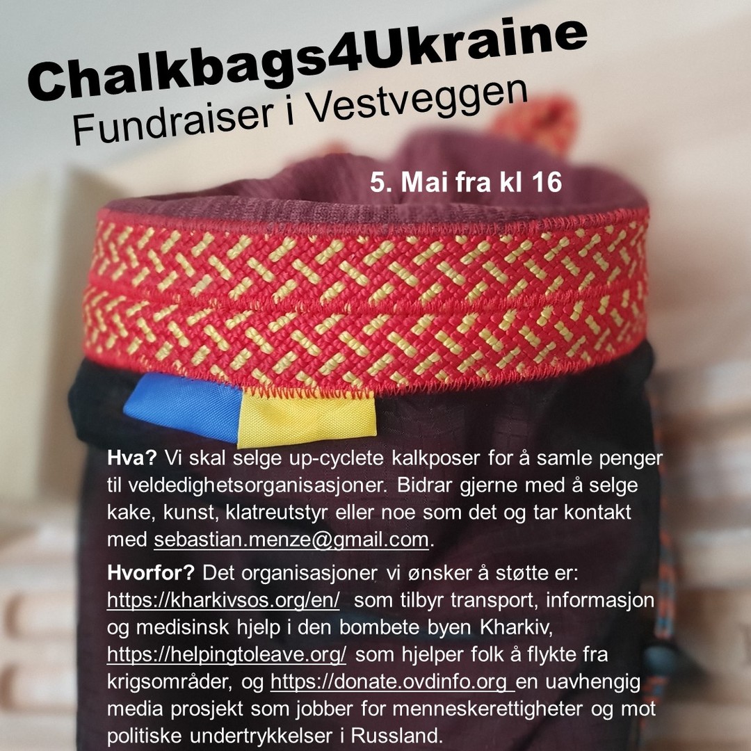 Hva? Vi skal selge up-cyclete kalkposer for å samle penger til veldedighetsorganisasjoner.