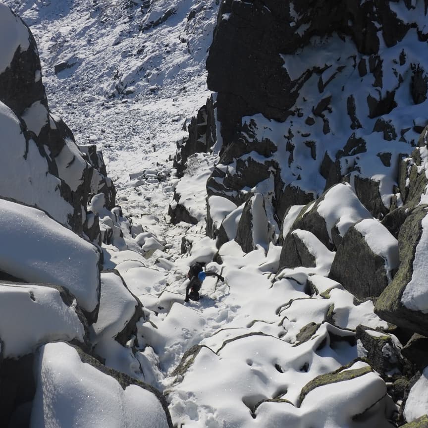 Winter camping and scrambling up to #Bjørndalstind #winterishere #rosendal