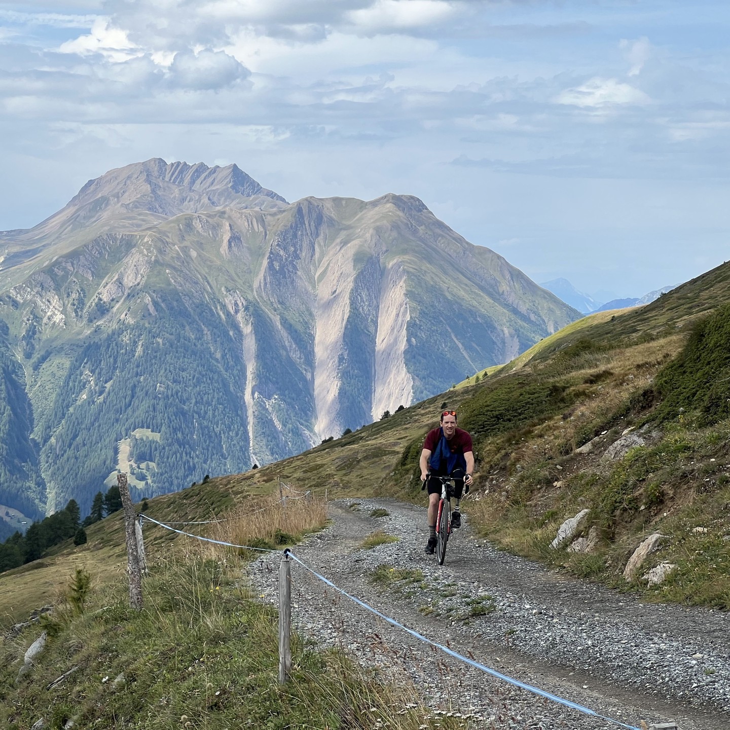 While the summer heat gave me some trouble running with the prosthesis, cycling